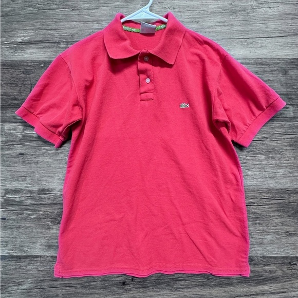Lacoste Polo Shirt Classic Design Short Sleeves Mens size 7 Golf Top - Picture 1 of 11